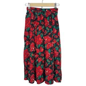 Pendleton Vintage Skirt XS Midi Roses Artsy Indie Granola Boho Earthy Whimsigoth